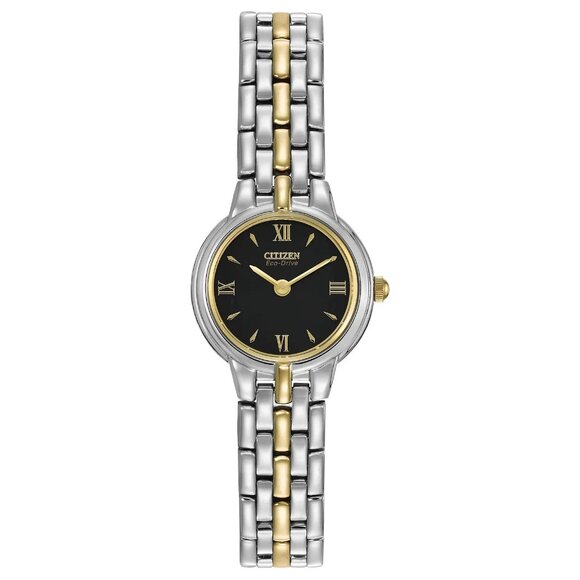 Citizen Women's Classic Eco-Drive Silver Gold Watch 21MM EW9334-52E - Picture 1 of 2